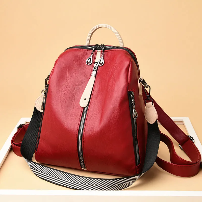 Soft Leather Fashion Backpack for Women