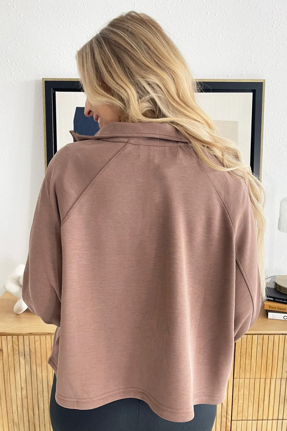 Soft Texture Zip Sweatshirt