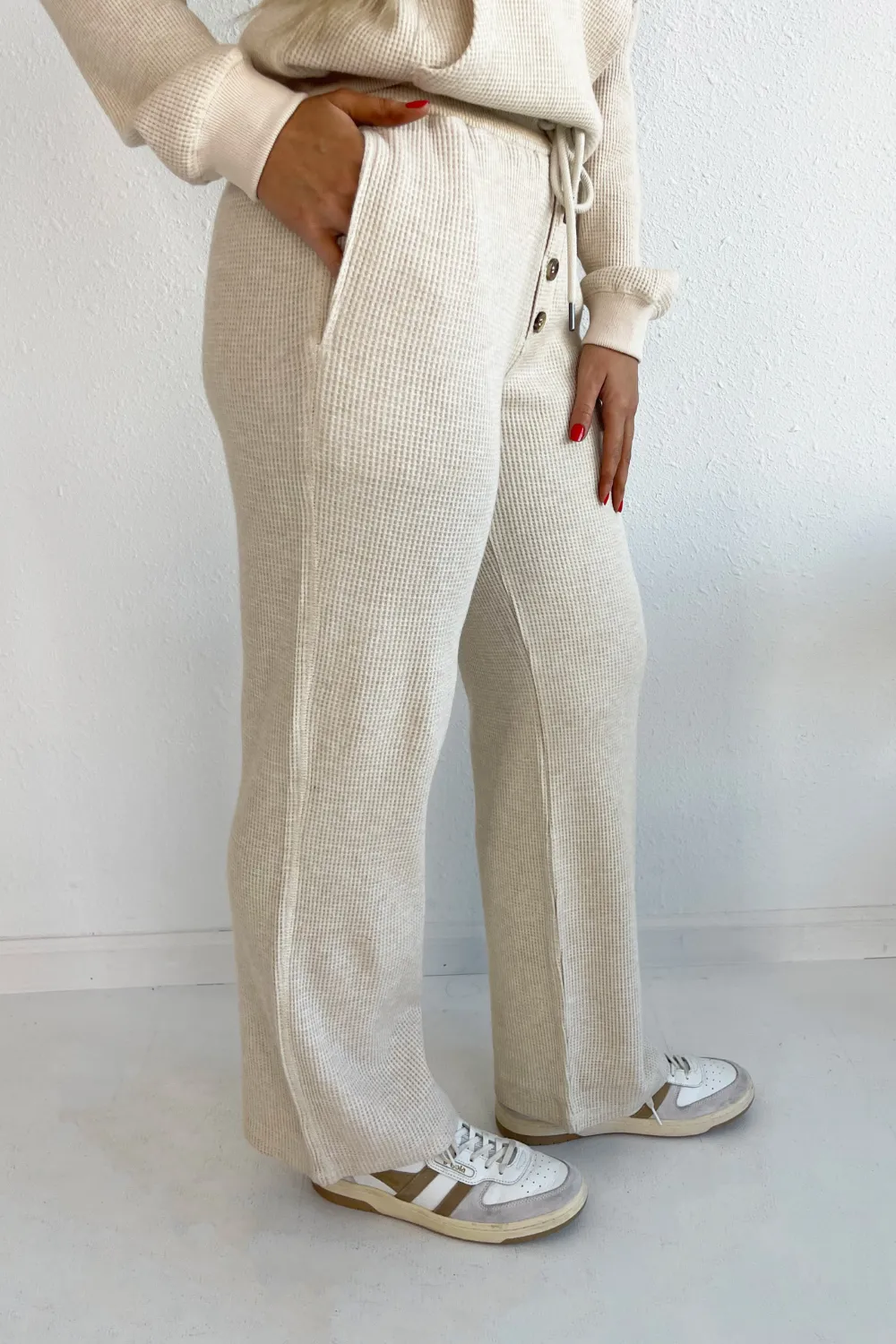 Soft Waffle Fabric Pants