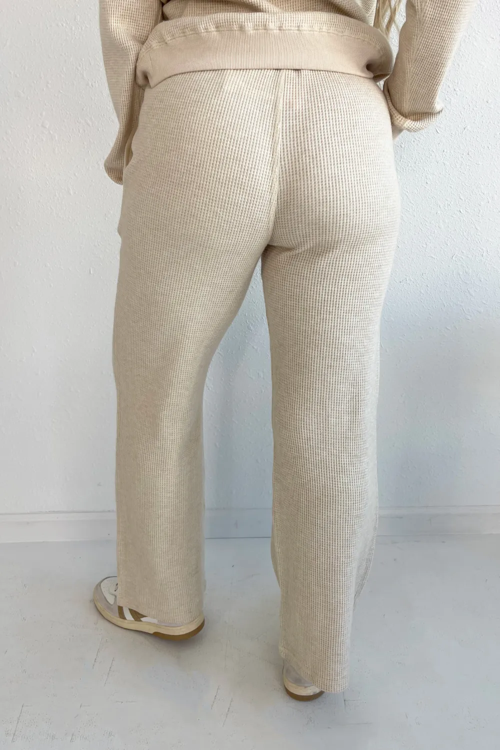 Soft Waffle Fabric Pants