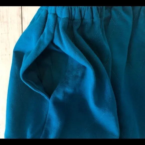 Something Navy True Teal Quilted Shorts