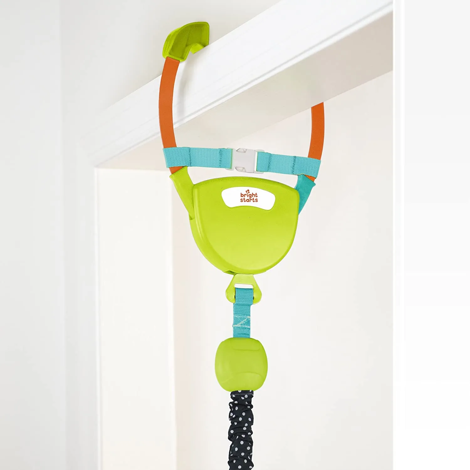 Spine-Supporting Secure Baby Door Bouncer Swing Seat with Detachable Toys | Multi coloured | 6-12 months