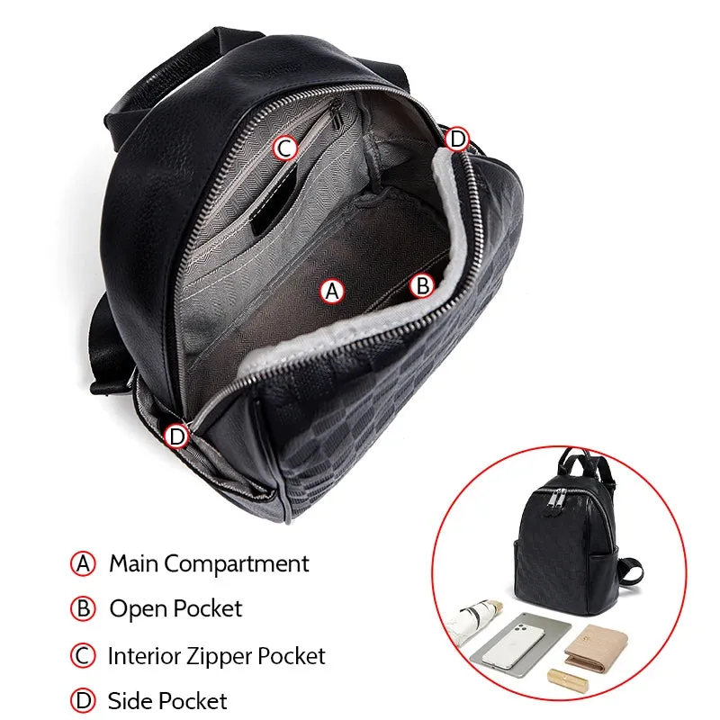 Split Leather Casual Backpack Lady