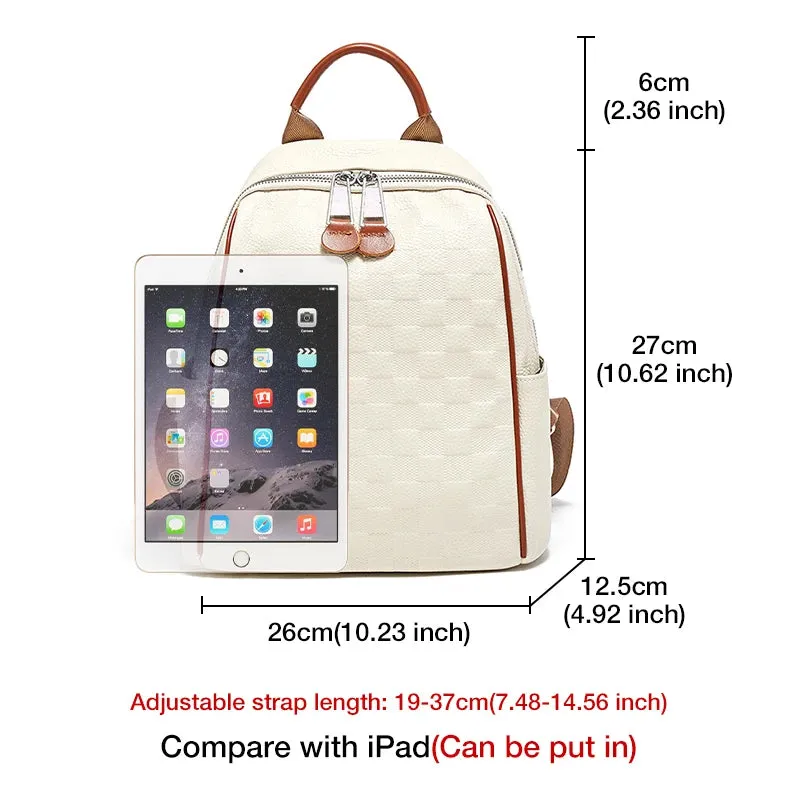 Split Leather Casual Backpack Lady