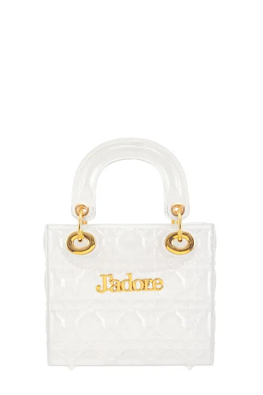 Square JADORE Accent Jelly Purse Flap Bag