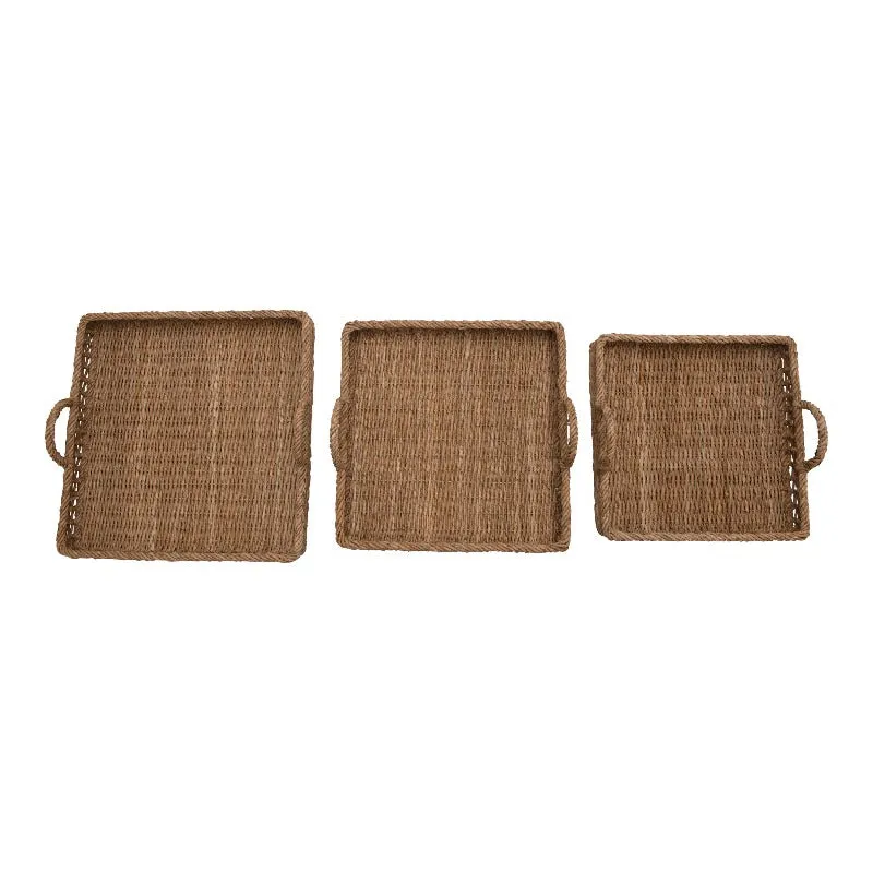 Square Water Hyacinth Tray (3 Sizes)