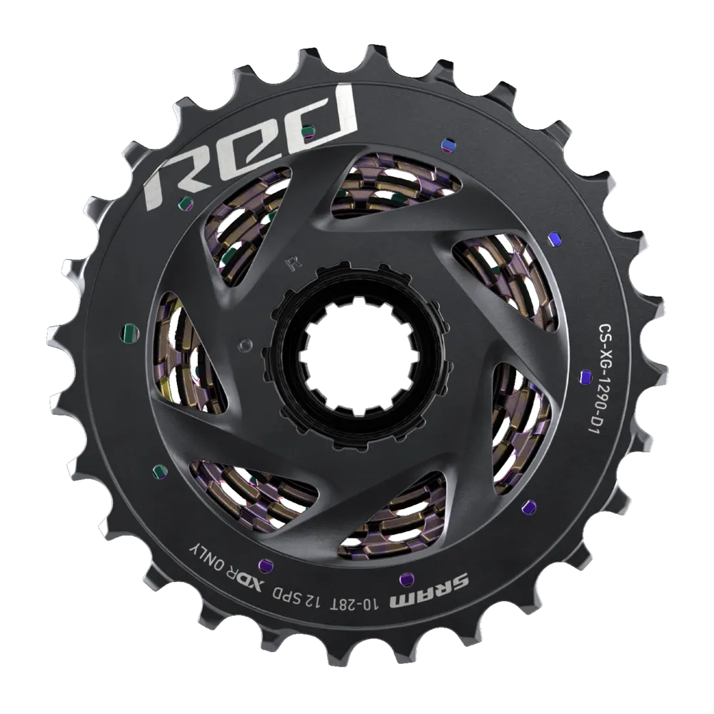 SRAM RED XG-1290 E1 Cassette - Rainbow