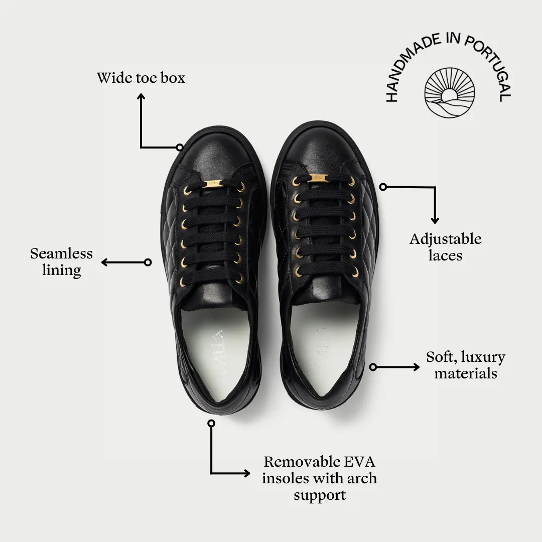 Star - Black Quilted