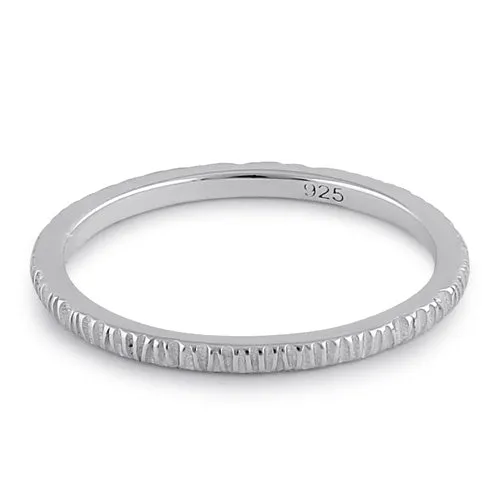 Sterling Silver Textured Band Ring