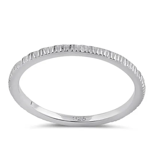 Sterling Silver Textured Band Ring