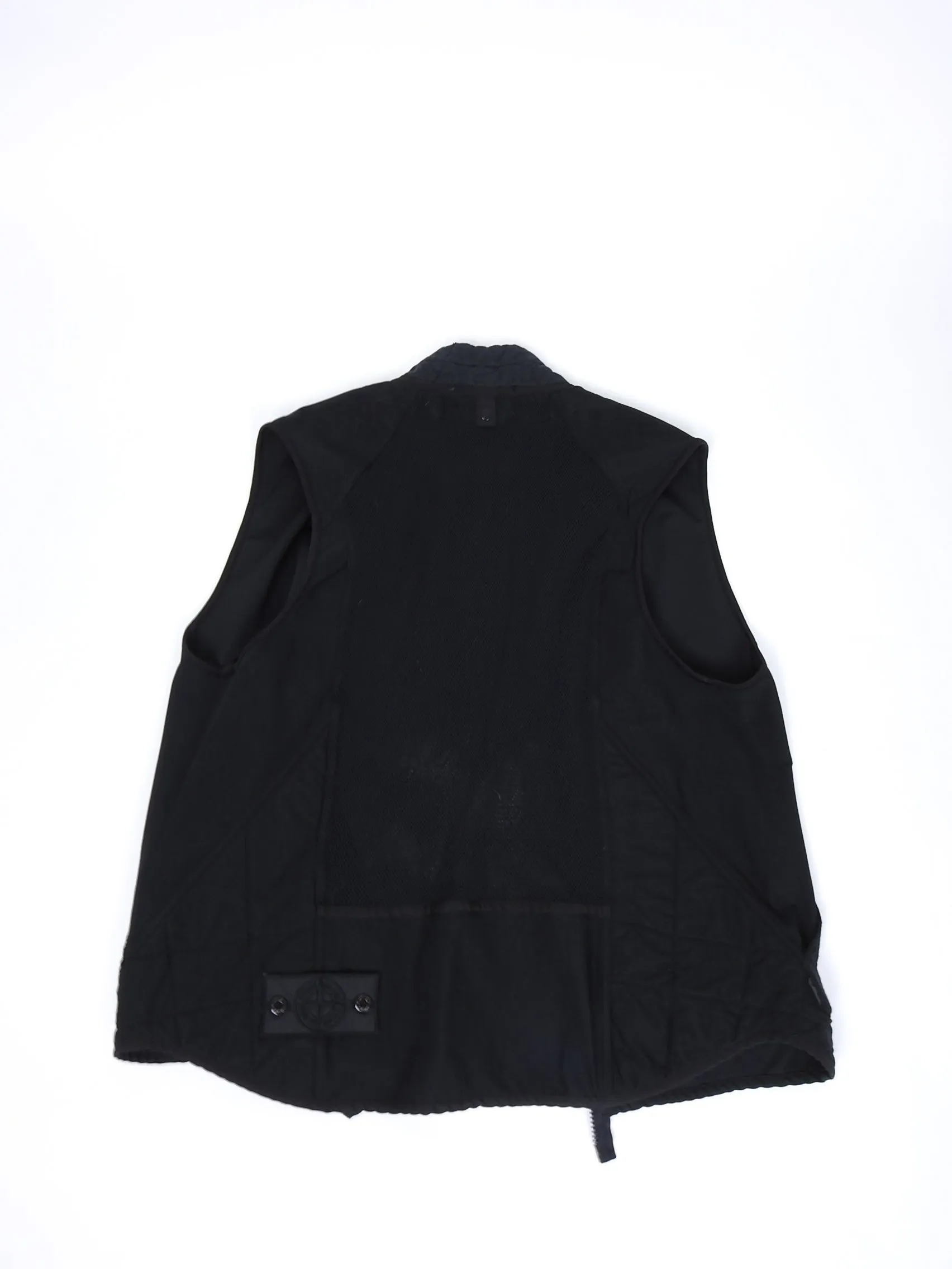 Stone Island Shadow Project Black Mesh Canvas Modular Vest - L