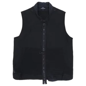 Stone Island Shadow Project Black Mesh Canvas Modular Vest - L