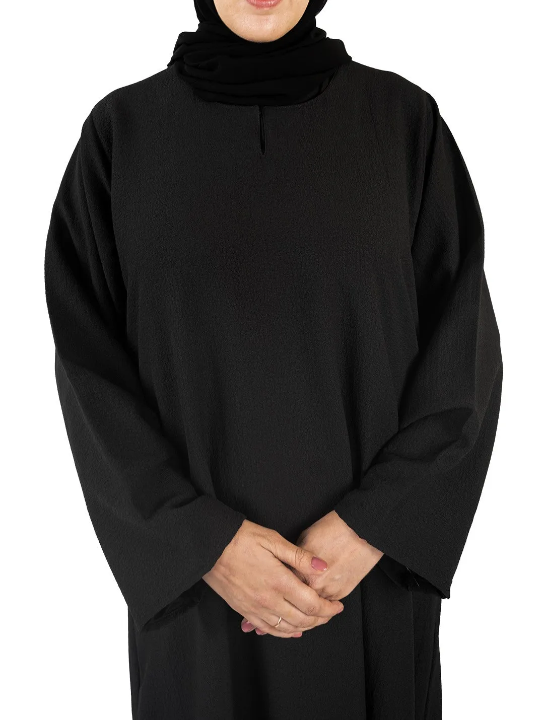 Summer Beach Abaya Dress - Black