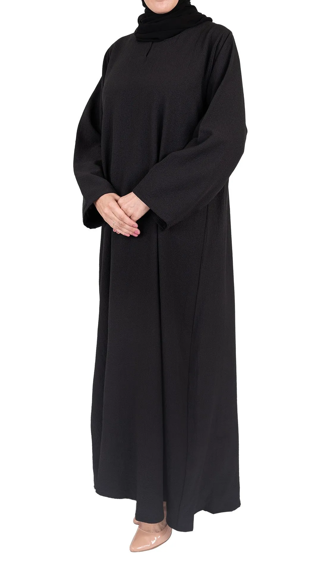 Summer Beach Abaya Dress - Black