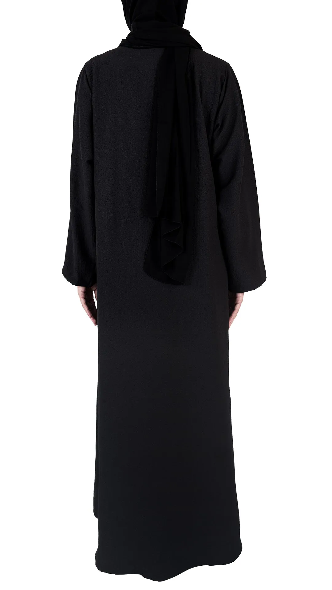 Summer Beach Abaya Dress - Black