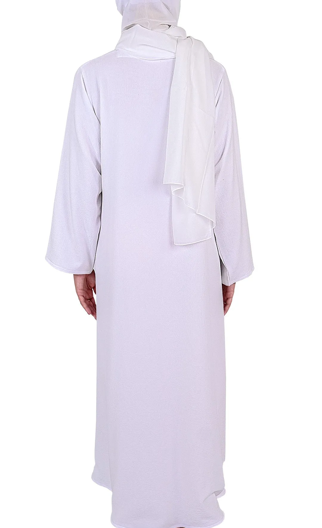 Summer Beach Abaya Dress - White
