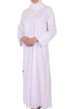 Summer Beach Abaya Dress - White