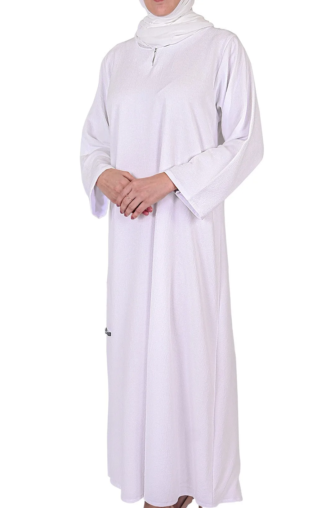 Summer Beach Abaya Dress - White