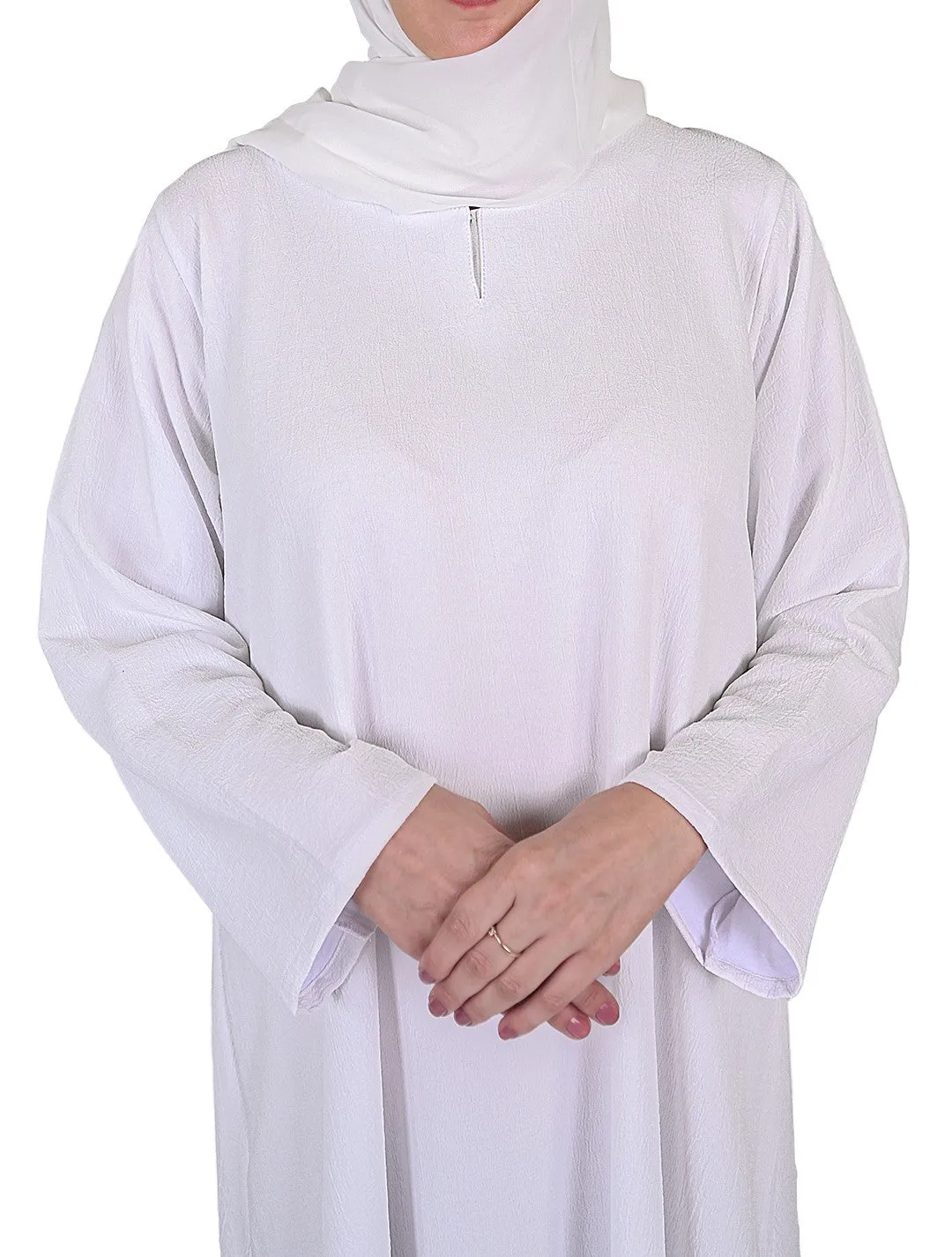 Summer Beach Abaya Dress - White