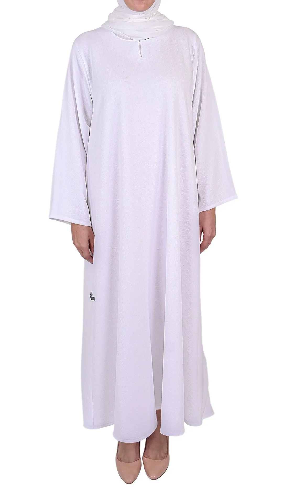 Summer Beach Abaya Dress - White