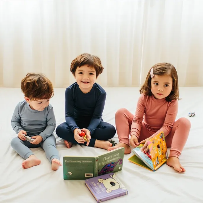 Super Luxury Soft Modal Powder Blue Girls & Boys Playwear