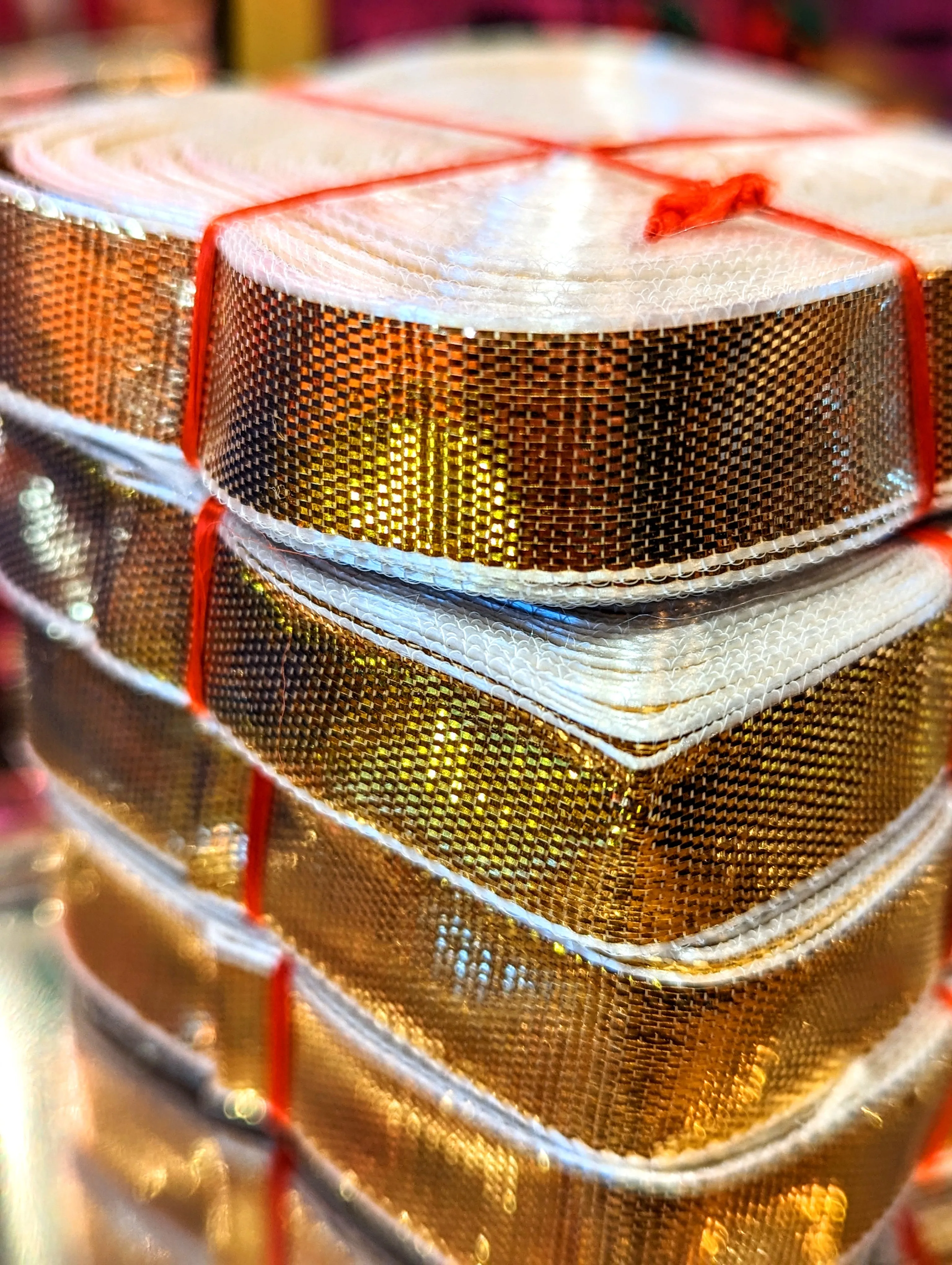 Super shine Indian ribbon roll
