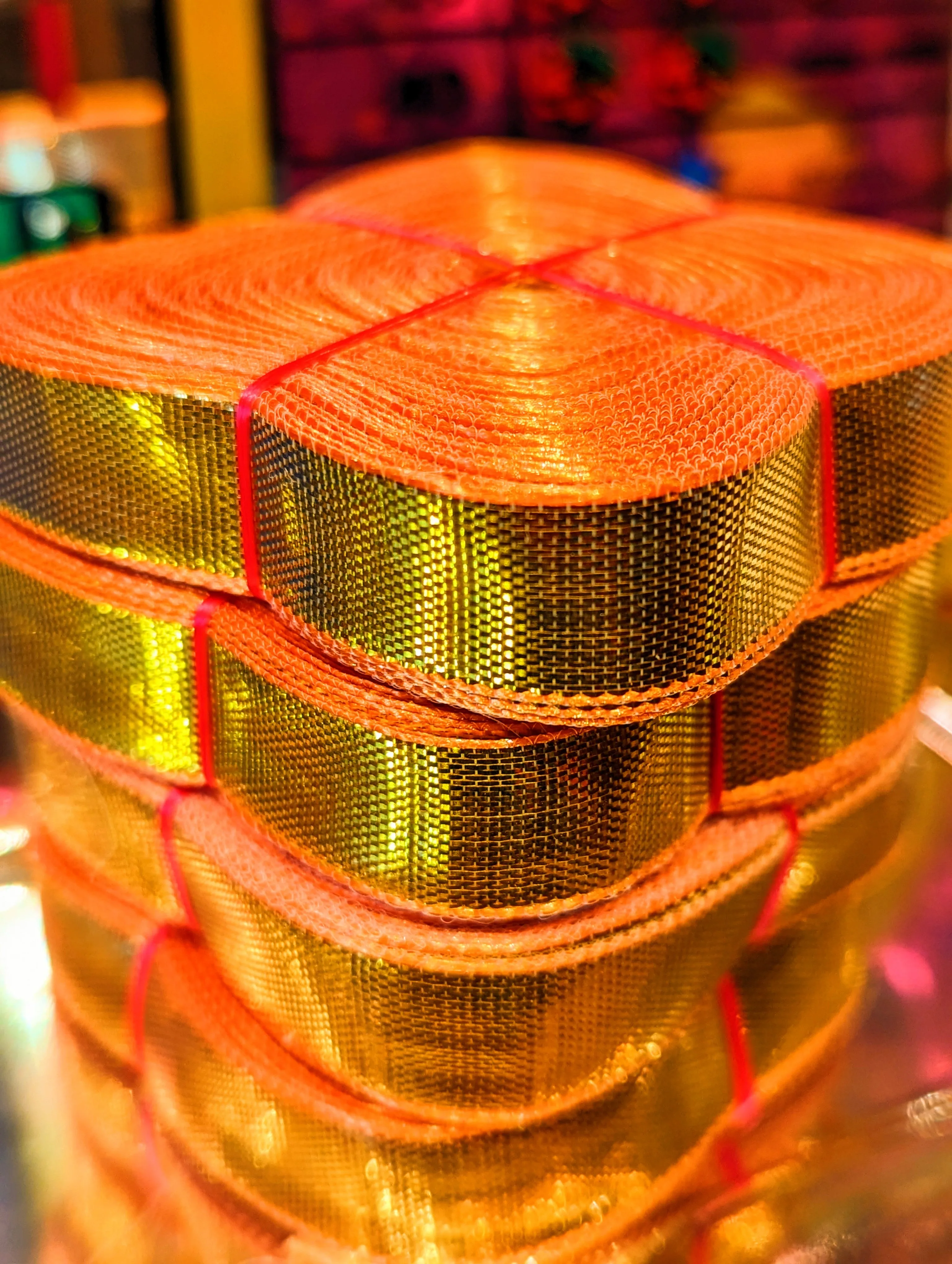 Super shine Indian ribbon roll