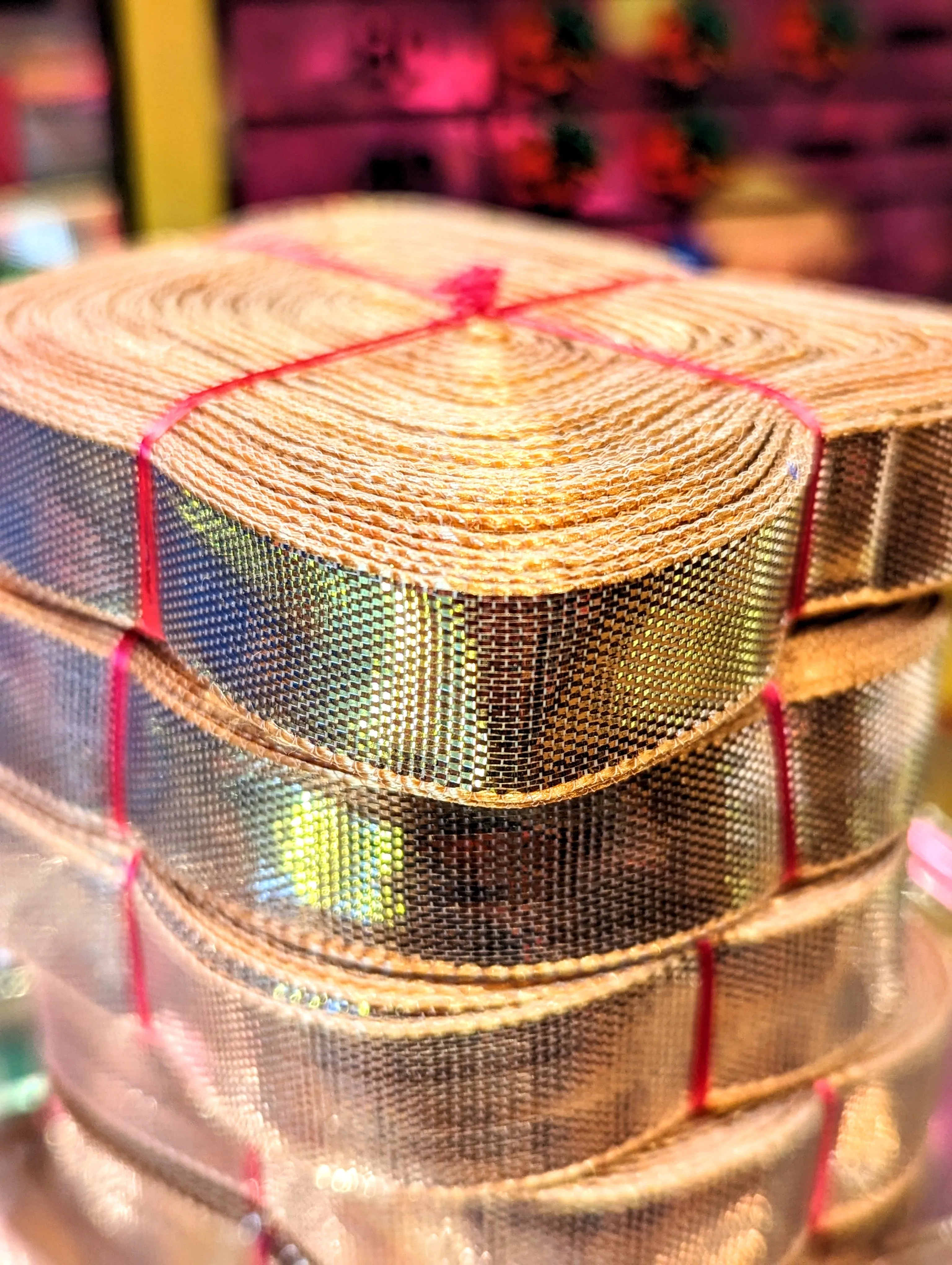 Super shine Indian ribbon roll