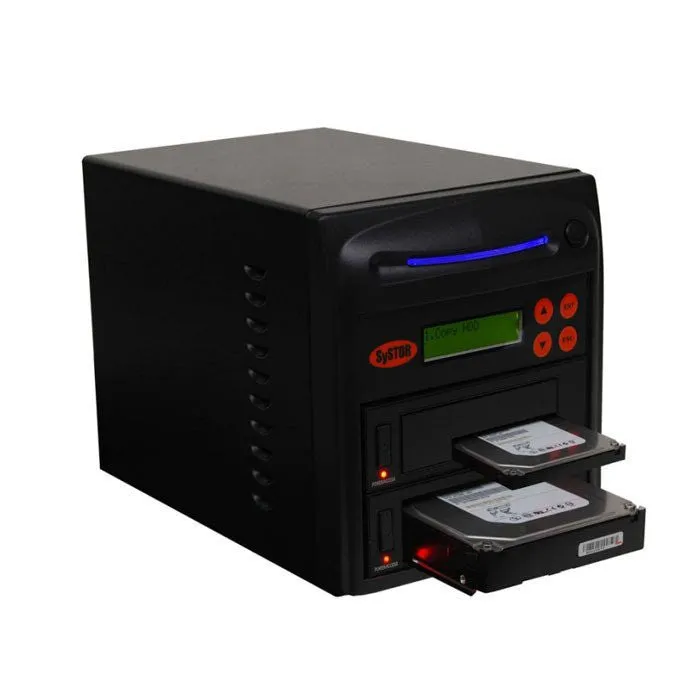 Systor 1 to 1 SATA 300MB/S HDD SSD Duplicator/Sanitizer - 3.5" & 2.5" Hard Disk Drive / Solid State Drive Dual Port Hot Swap (SYS301DP)