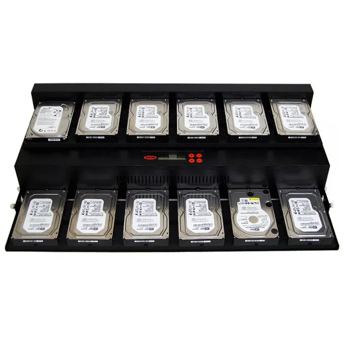 Systor 1 to 11 SATA 150MB/S Flatbed Hard Disk Drive / Solid State Drive (HDD/SSD) Duplicator & Sanitizer (SYS11HDD)