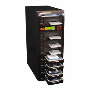 Systor 1 to 7 SATA 90MB/S HDD SSD Duplicator/Sanitizer - 3.5" & 2.5" Hard Disk Drive / Solid State Drive Dual Port Hot Swap (SYS107HS-DP)