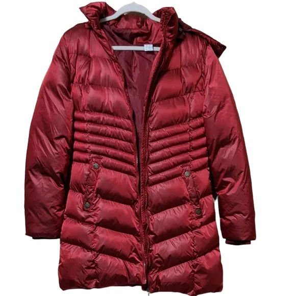 Szory Mf010 quilted puffy coat hooded decorative faux fur outer wear M