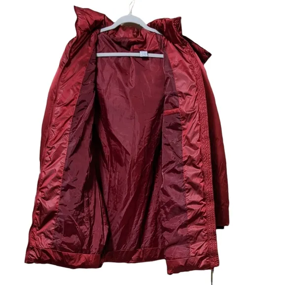 Szory Mf010 quilted puffy coat hooded decorative faux fur outer wear M