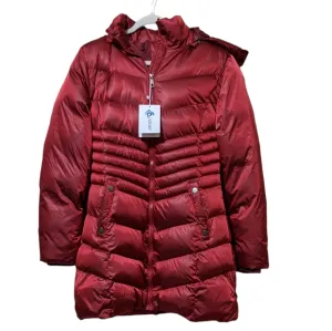 Szory Mf010 quilted puffy coat hooded decorative faux fur outer wear M