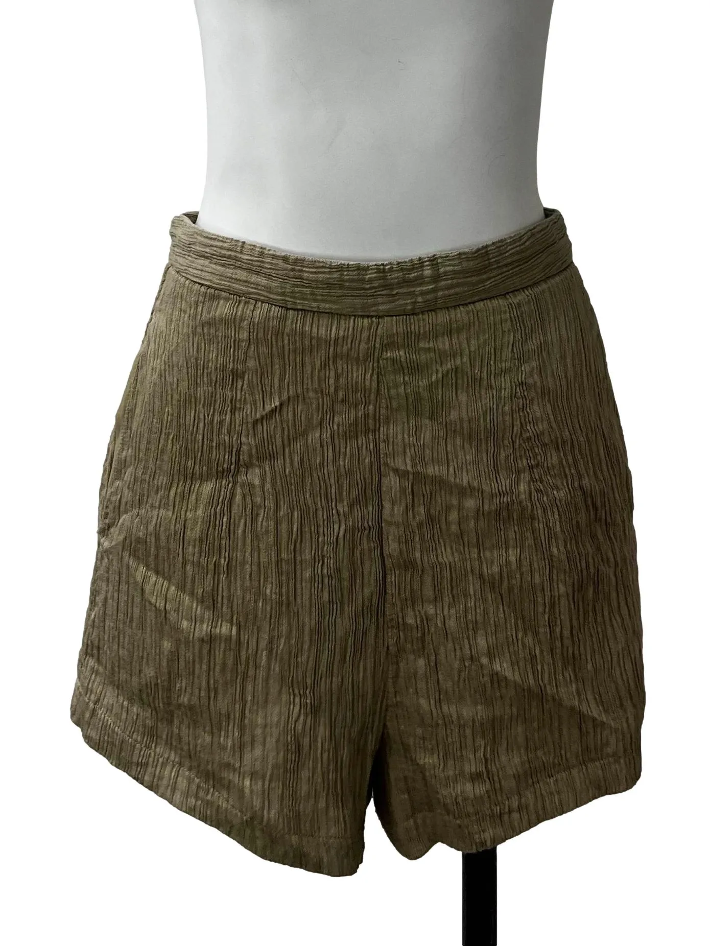 Taupe Textured Shorts