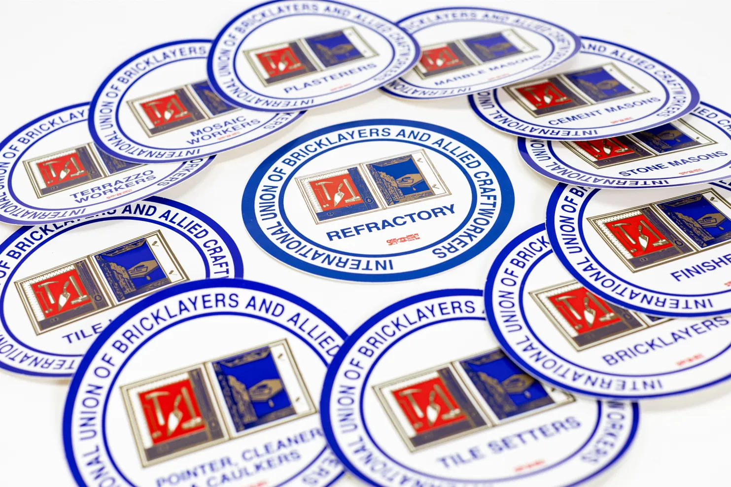 TD200 - 4" DECALS WITH ADHESIVE ON THE BACK- AVAILABLE IN A VARIETY OF TRADES (PER 100)