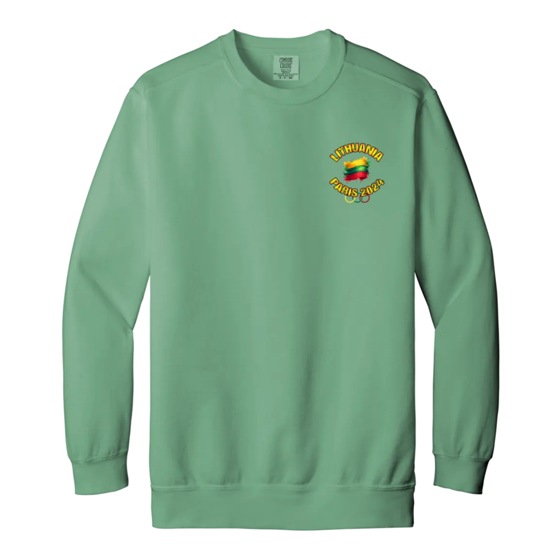 Team Lithuania 2024 Olympics -Men/Women Unisex Soft- Washed Crewneck Sweatshirt
