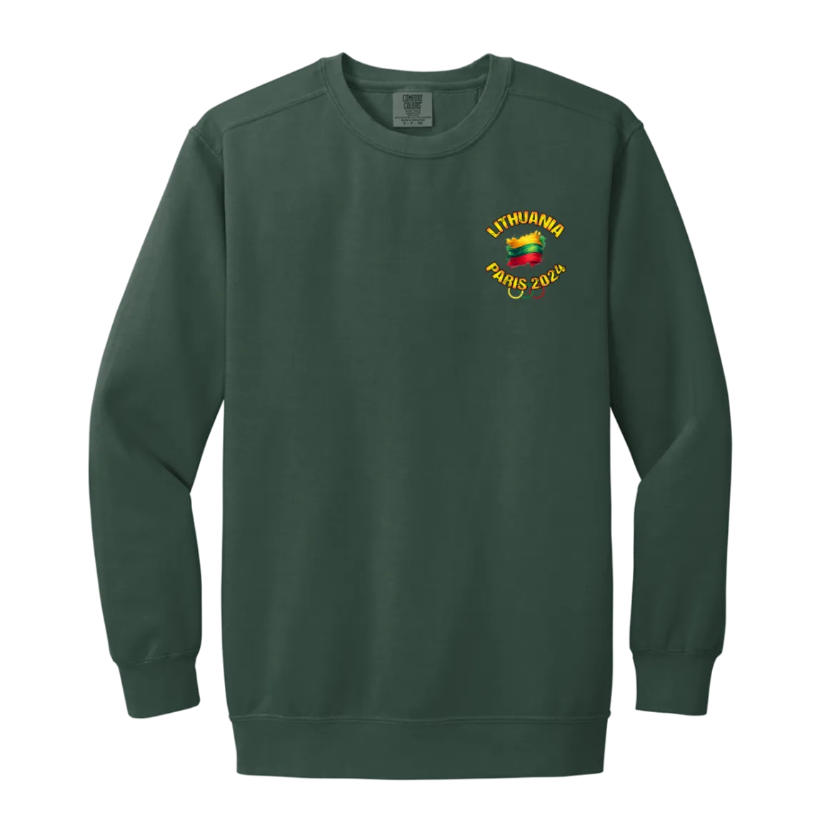 Team Lithuania 2024 Olympics -Men/Women Unisex Soft- Washed Crewneck Sweatshirt