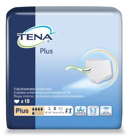 TENA Protective Underwear Plus Absorbency - Large 72/Case