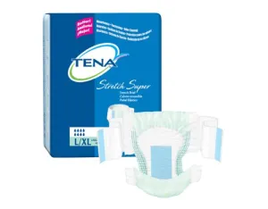 TENA Stretch Super Briefs, L/XL - 1/Case of 56