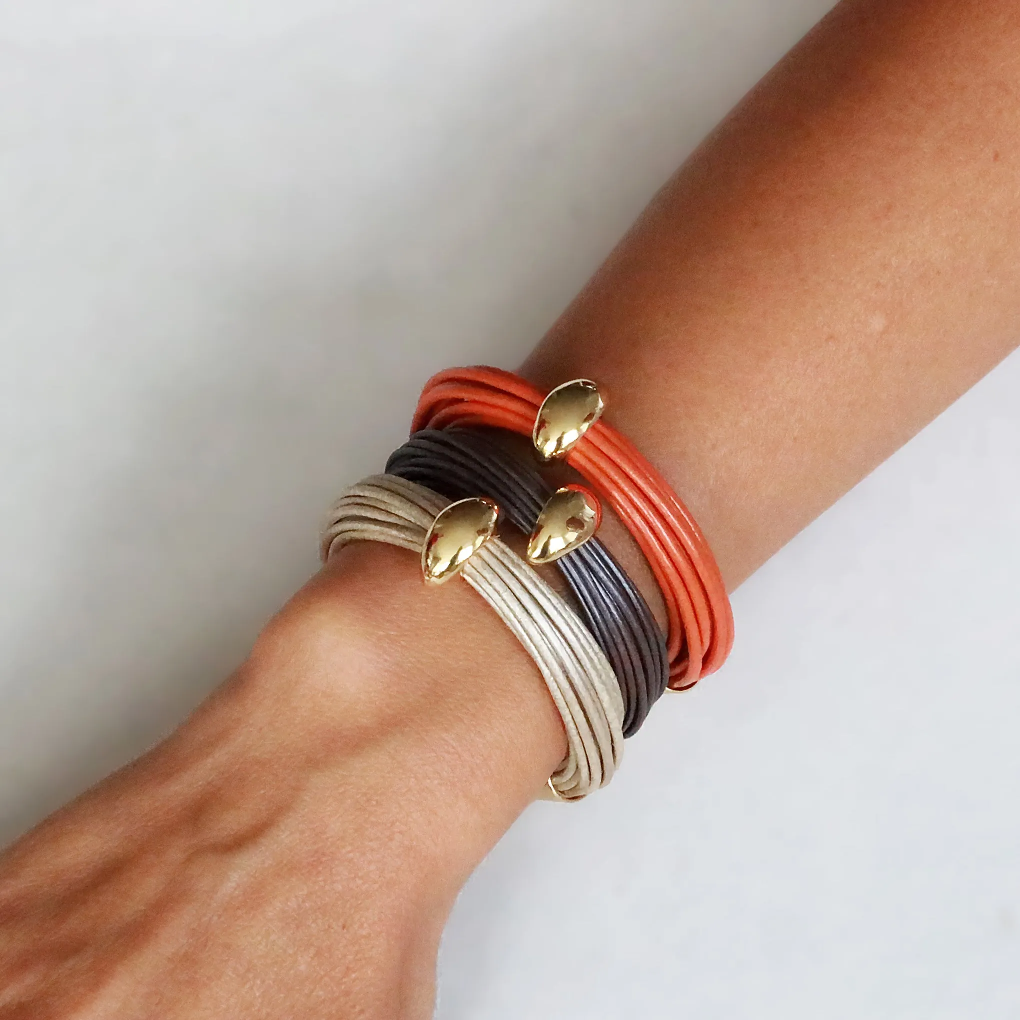 Terra Mali Bracelet In Shimmery Beige