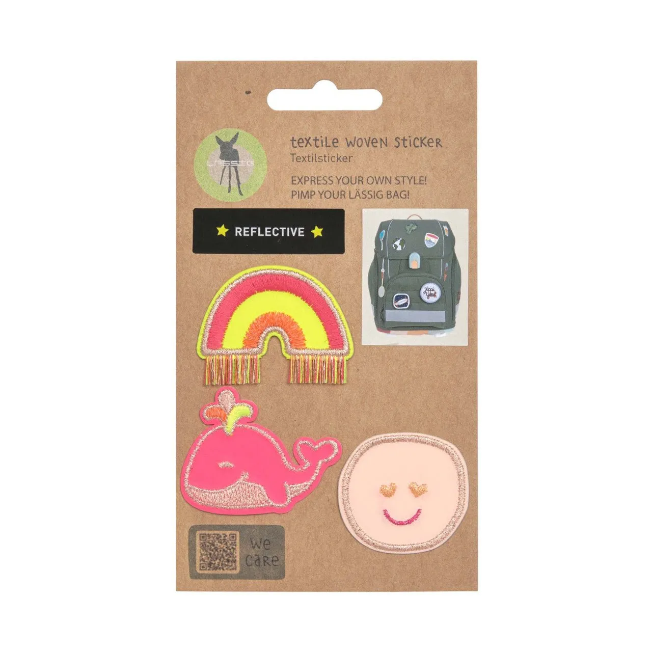 Textile Woven Sticker - Textil-Sticker 3er Set