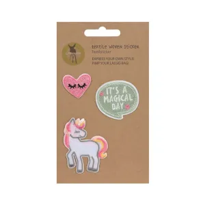 Textile Woven Sticker - Textil-Sticker 3er Set