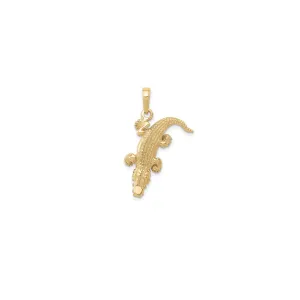 Textured Alligator Pendant (14K)