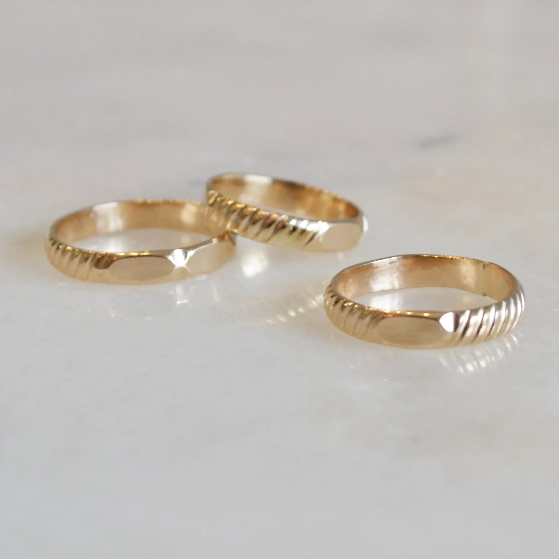 Textured Band Ring, Gold