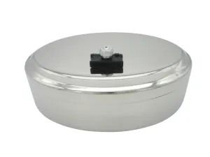 Textured Black Photography Camera Pendant Oval Trinket Jewelry Box