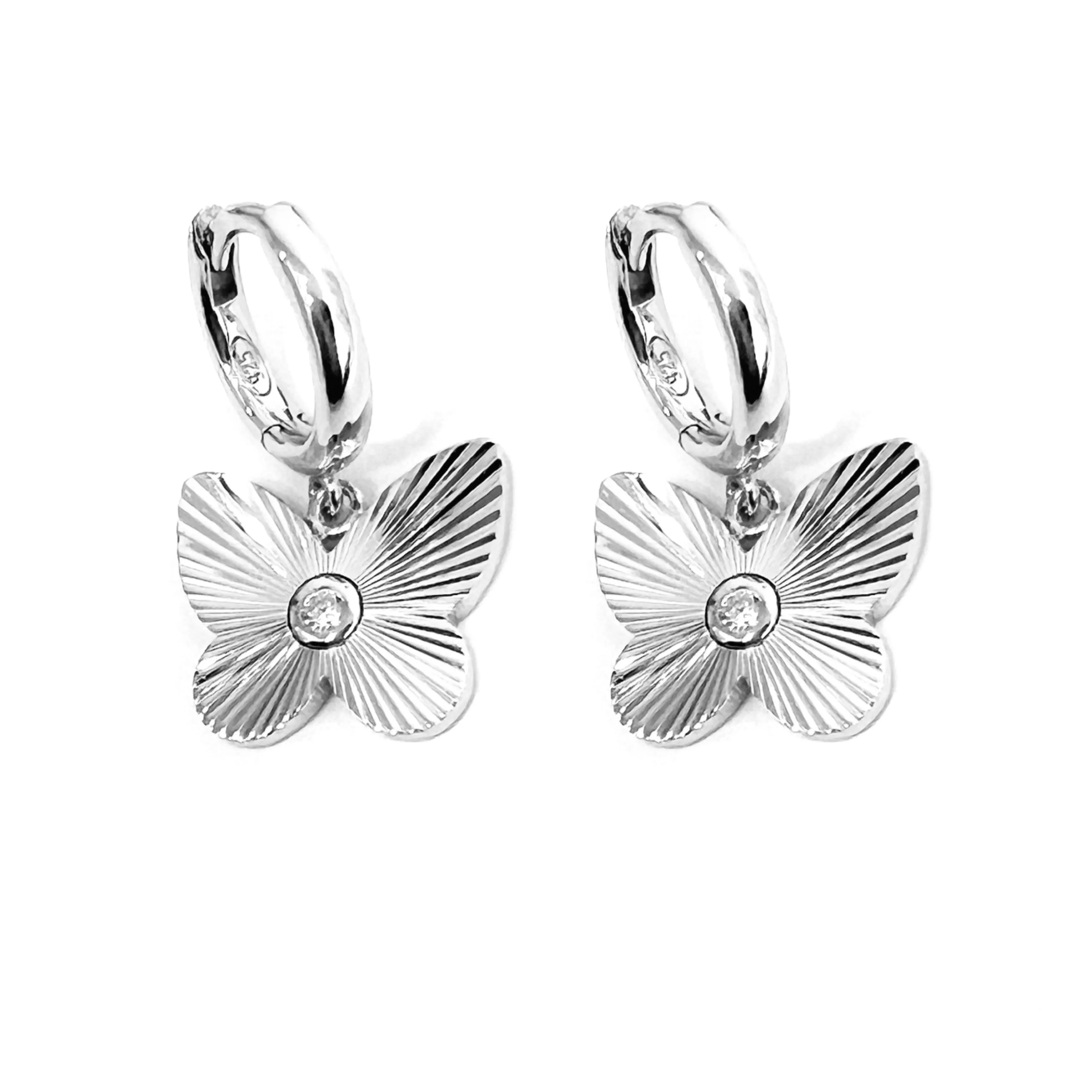Textured Butterfly Earrings