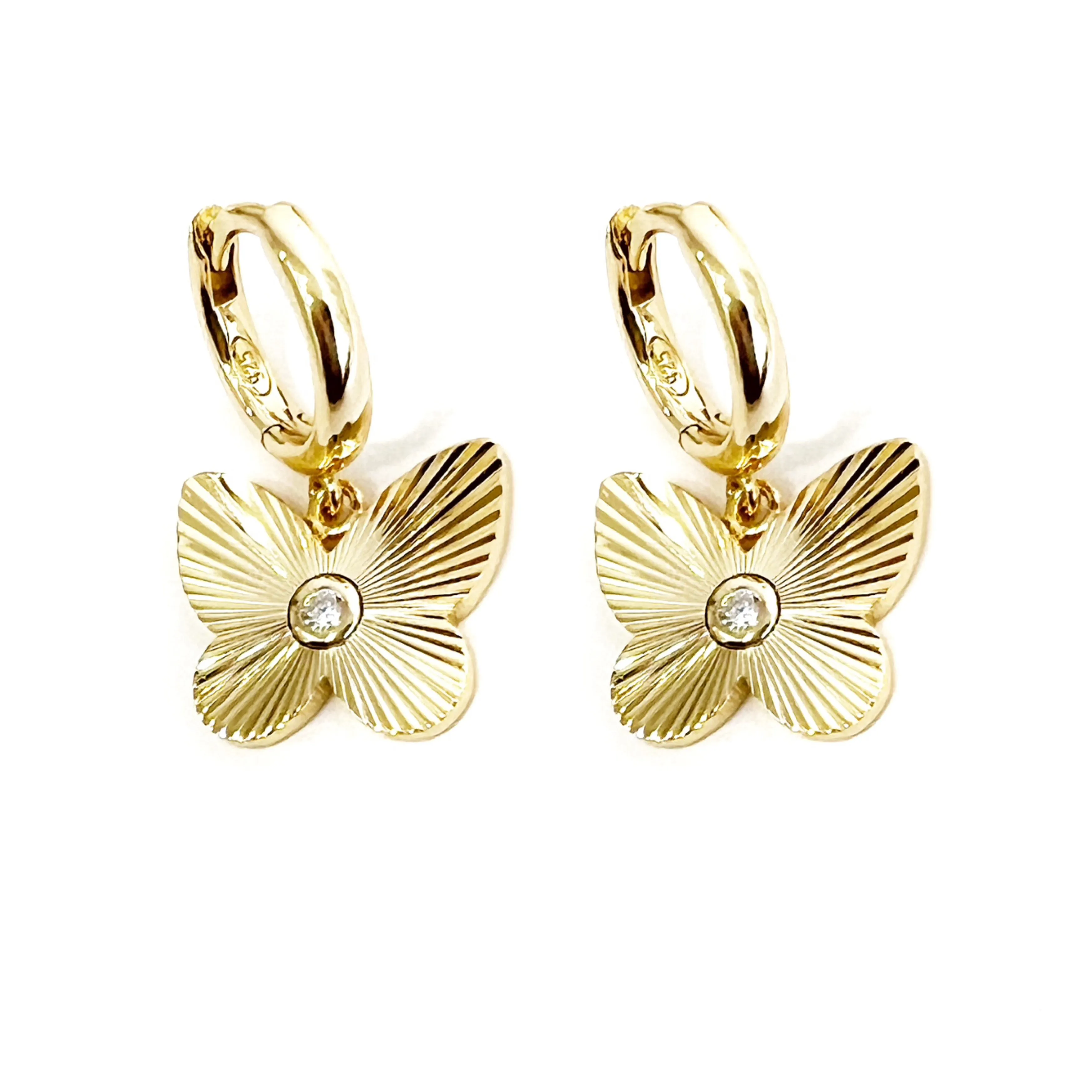 Textured Butterfly Earrings