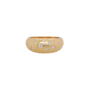Textured Diamond Bombe Ring