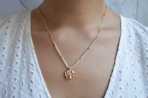 Textured Disk Necklace